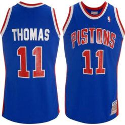 Detroit Pistons Isiah Thomas Blue Throwback Jersey