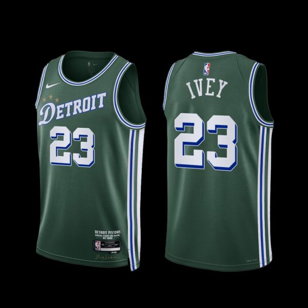 Detroit Pistons Jaden Ivey 2022-23 City Edition Jersey Green Detroit Pistons Jaden Ivey 2022-23 City Edition Jersey Green