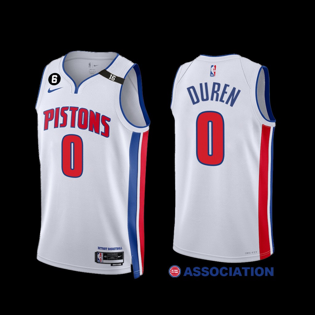Detroit Pistons Jalen Duren 2022-23 Association Edition Jersey White Detroit Pistons Jalen Duren 2022-23 Association Edition Jersey White