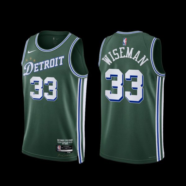 Detroit Pistons James Wiseman 2022-23 City Edition Jersey Green Detroit Pistons James Wiseman 2022-23 City Edition Jersey Green