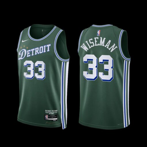 Detroit Pistons James Wiseman 2022-23 City Edition Jersey Green