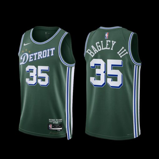 Detroit Pistons Marvin Bagley III 2022-23 City Edition Jersey Green