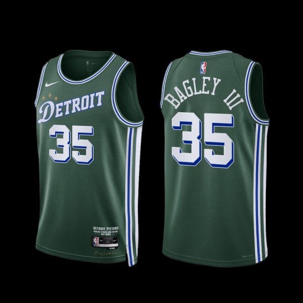 Detroit Pistons Marvin Bagley III 2022-23 City Edition Jersey Green Detroit Pistons Marvin Bagley III 2022-23 City Edition Jersey Green