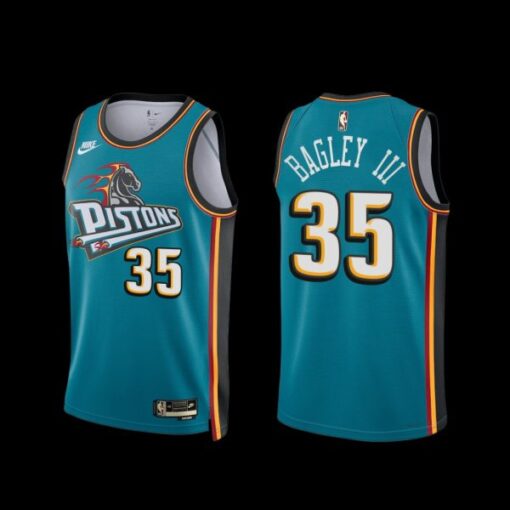 Detroit Pistons Marvin Bagley III 2022-23 Classic Edition Jersey Teal