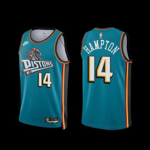 Detroit Pistons RJ Hampton 2022-23 Classic Edition Jersey Teal