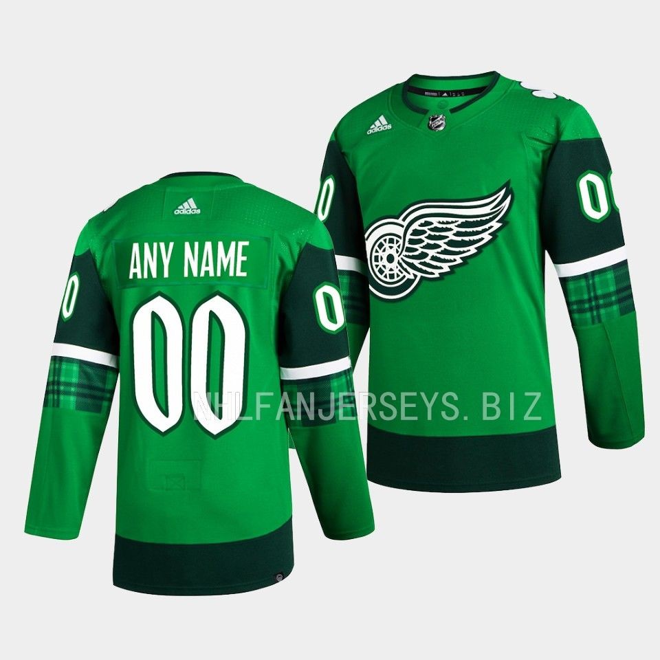 Detroit Red Wings Custom 2023 St. Patricks Day Green Jersey Detroit Red Wings Custom 2023 St. Patricks Day Green Jersey