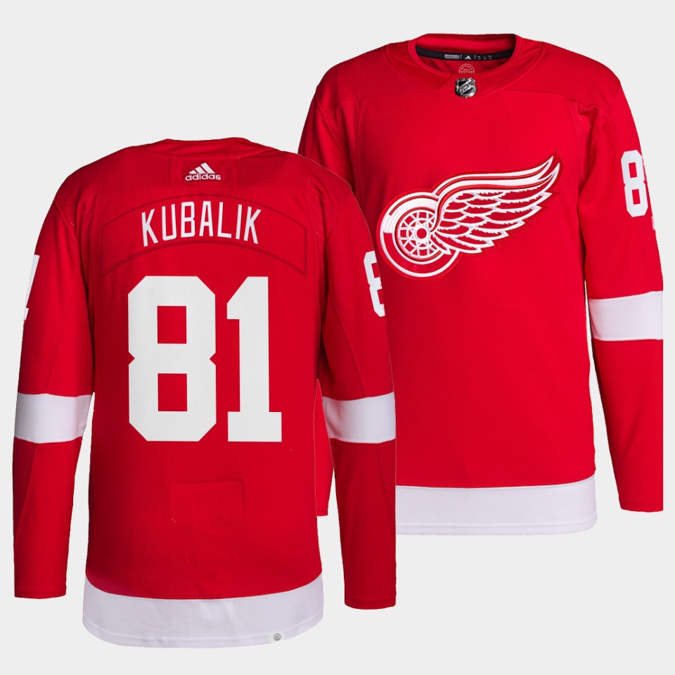 Detroit Red Wings Dominik Kubalik Red Home Jersey Detroit Red Wings Dominik Kubalik Red Home Jersey