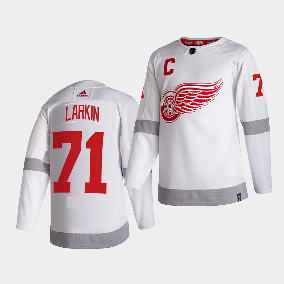 Detroit Red Wings dylan larkin 2021 Reverse Retro White Special Edition Jersey Detroit Red Wings dylan larkin 2021 Reverse Retro White Special Edition Jersey