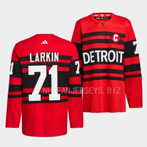 Detroit Red Wings Dylan Larkin 2022 Reverse Retro 2.0 Red Jersey
