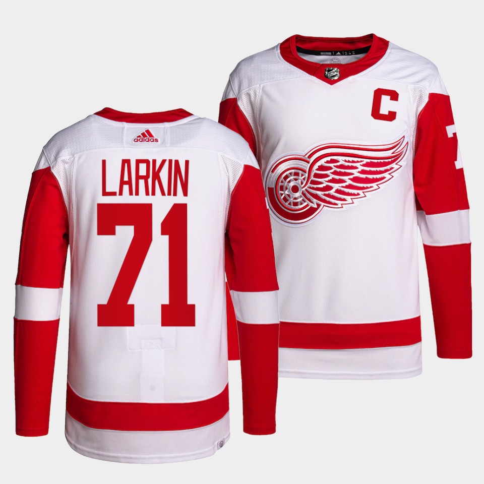 Detroit Red Wings Dylan Larkin Away White Jersey Detroit Red Wings Dylan Larkin Away White Jersey