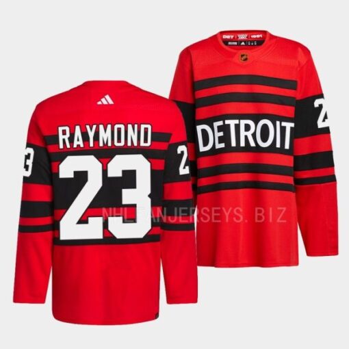 Detroit Red Wings Lucas Raymond 2022 Reverse Retro 2.0 Red Jersey