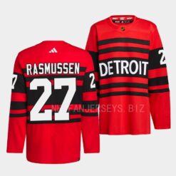 Detroit Red Wings Michael Rasmussen 2022 Reverse Retro 2.0 Red Jersey