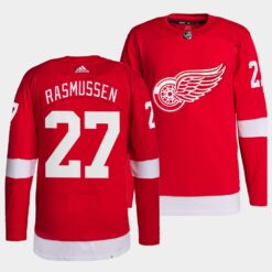 Detroit Red Wings Michael Rasmussen Home Red Jersey