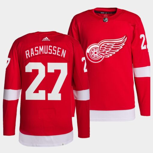 Detroit Red Wings Michael Rasmussen Home Red Jersey