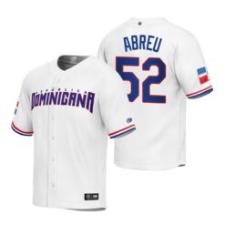Dominican Republic Bryan Abreu White Replica 2023 World Baseball Classic Jersey
