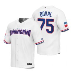 Dominican Republic Camilo Doval White Replica 2023 World Baseball Classic Jersey