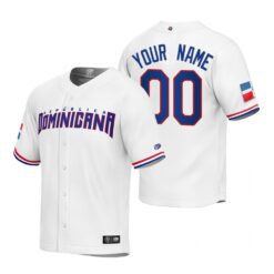 Dominican Republic Custom White Replica 2023 World Baseball Classic Jersey