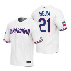Dominican Republic Francisco Mejia White Replica 2023 World Baseball Classic Jersey