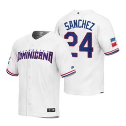 Dominican Republic Gary Sanchez White Replica 2023 World Baseball Classic Jersey