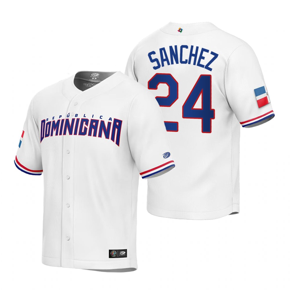 Dominican Republic Gary Sanchez White Replica 2023 World Baseball Classic Jersey Dominican Republic Gary Sanchez White Replica 2023 World Baseball Classic Jersey