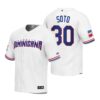 Dominican Republic Genesis Cabrera White Replica 2023 World Baseball Classic Jersey