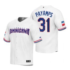 Dominican Republic Joel Payamps White Replica 2023 World Baseball Classic Jersey