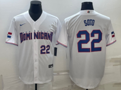 Dominican Republic Juan Soto White Royal Replica 2023 World Baseball Classic Jersey