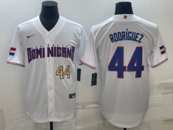 Dominican Republic Julio Rodriguez White Gold Replica 2023 World Baseball Classic Jersey