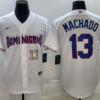 Dominican Republic Manny Machado White Red Replica 2023 World Baseball Classic Jersey