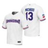 Dominican Republic Manny Machado White Royal Replica 2023 World Baseball Classic Jersey