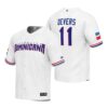 Dominican Republic Rafael Devers White Red Replica 2023 World Baseball Classic Jersey