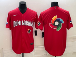 Dominican Republic Red 2023 World Baseball Classic Jersey with Big Logo
