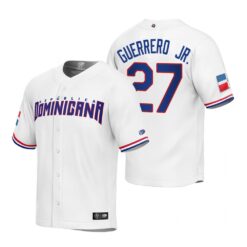 Dominican Republic Vladimir Guerrero Jr. White Replica 2023 World Baseball Classic Jersey