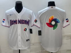 Dominican Republic White 2023 World Baseball Classic Jersey with Big Logo