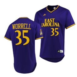 ECU Pirates Bryson Worrell College Baseball Jersey Purple