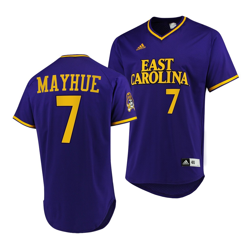 ECU Pirates C.J. Mayhue College Baseball Jersey Purple ECU Pirates C.J. Mayhue College Baseball Jersey Purple