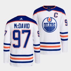 Edmonton Oilers Connor McDavid 2022-23 Away White Jersey