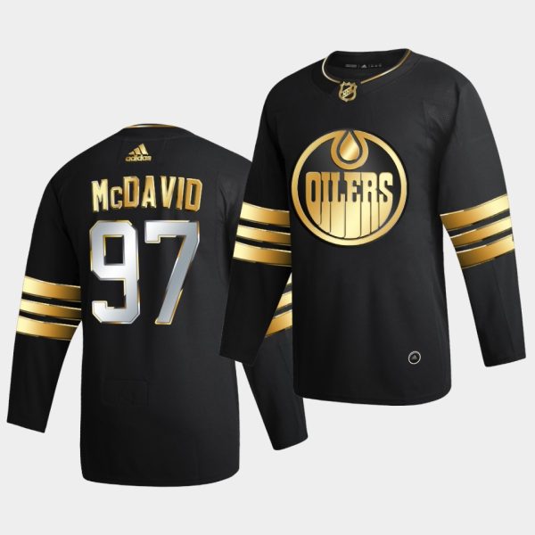 Edmonton Oilers Connor McDavid Golden Edition Limited Black Jersey Edmonton Oilers Connor McDavid Golden Edition Limited Black Jersey