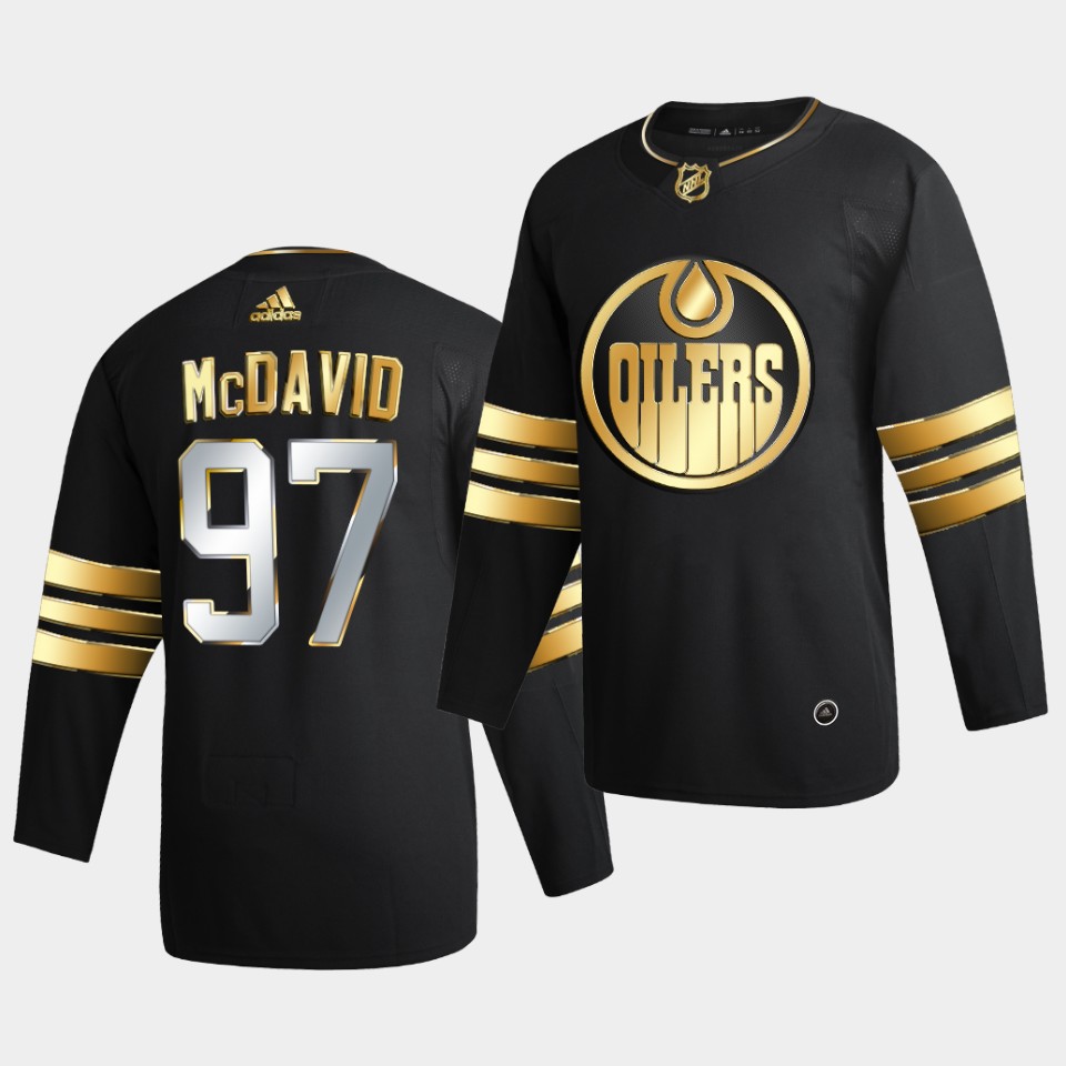 Edmonton Oilers Connor McDavid Golden Edition Limited Black Jersey Edmonton Oilers Connor McDavid Golden Edition Limited Black Jersey