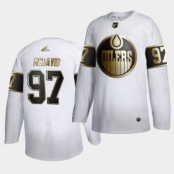Edmonton Oilers Connor McDavid Golden Edition White Limited Jersey