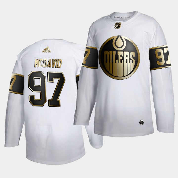 Edmonton Oilers Connor McDavid Golden Edition White Limited Jersey Edmonton Oilers Connor McDavid Golden Edition White Limited Jersey