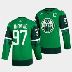 Edmonton Oilers Connor McDavid St. Patrick Green Jersey