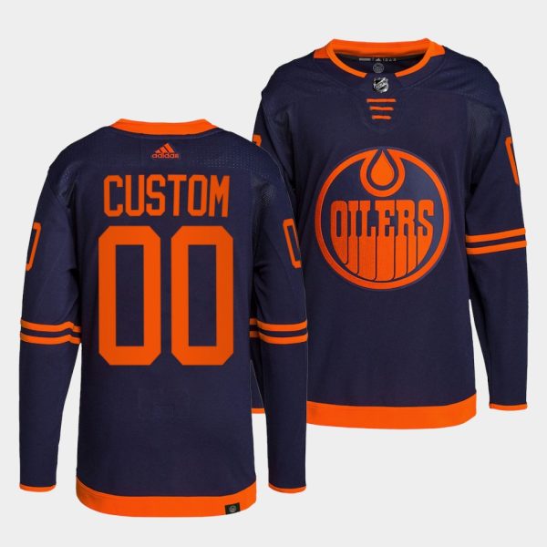Edmonton Oilers Custom Alternate Navy Jersey Edmonton Oilers Custom Alternate Navy Jersey