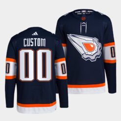 Edmonton Oilers Custom Reverse Navy Jersey