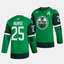 Edmonton Oilers Darnell Nurse St. Patrick Green Jersey