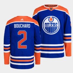 Edmonton Oilers Evan Bouchard 2022-23 Home Royal Jersey