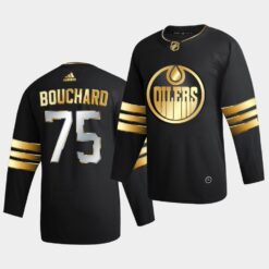 Edmonton Oilers Evan Bouchard Golden Edition Limited Black Jersey