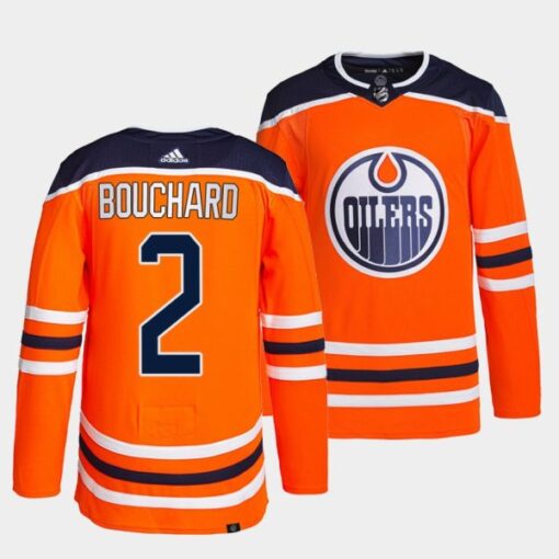 Edmonton Oilers Evan Bouchard Home Orange Jersey