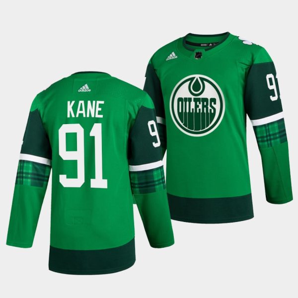 Edmonton Oilers Evander Kane St. Patrick Green Jersey Edmonton Oilers Evander Kane St. Patrick Green Jersey