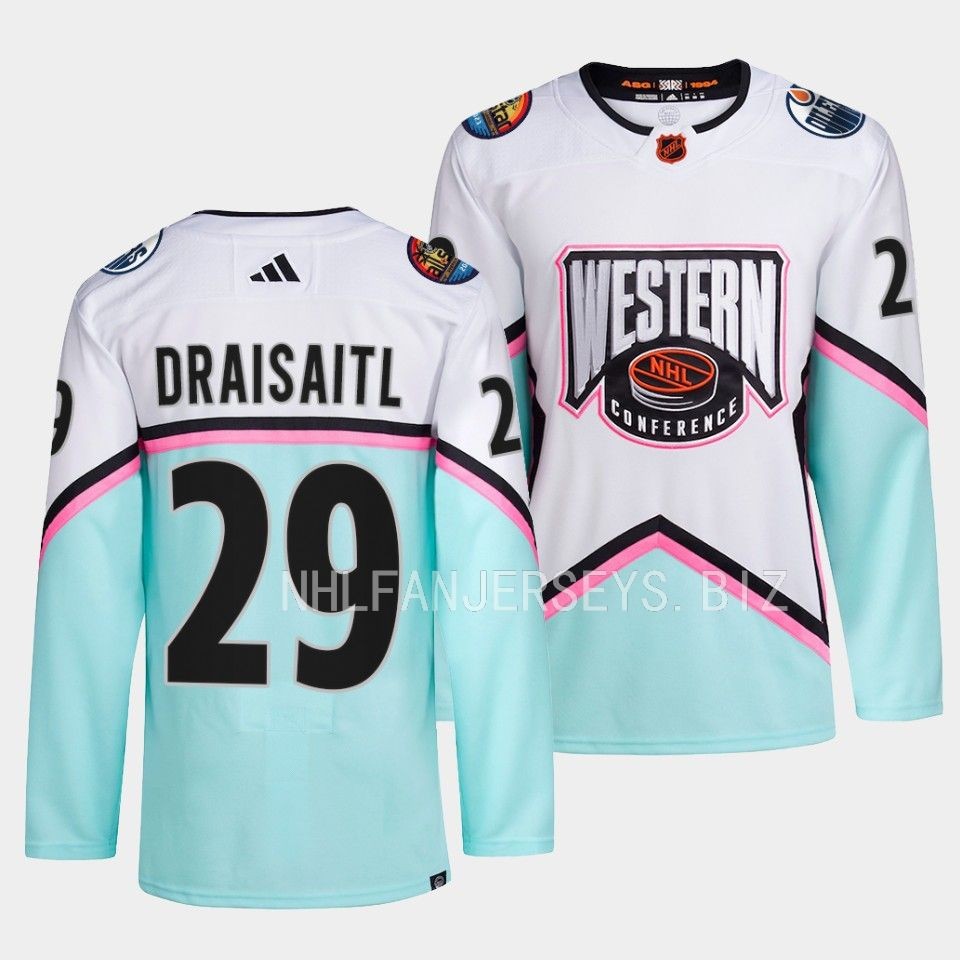 Edmonton Oilers Leon Draisaitl 2023 NHL All-Star Western Conference White Jersey Edmonton Oilers Leon Draisaitl 2023 NHL All-Star Western Conference White Jersey